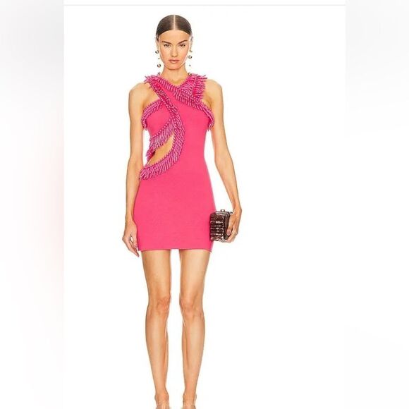 Cult Gaia Ervin Knit Mini Dress In Pink - Picture 5 of 15